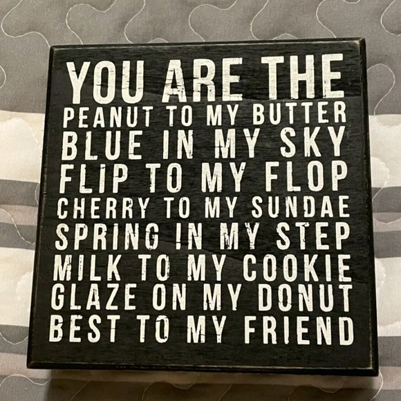 Primitives by Kathy Classic Box Sign, 6 Inches Square, "You Are The Pean… - Picture 4 of 5